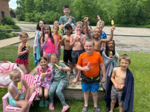 Kids Having Popsicles Outside